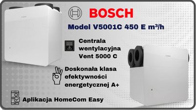  Centrala wentylacyjna Vent 5000 C od firmy Bosch - NOWOŚĆ