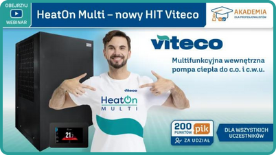HeatOn Multi - nowy HIT Viteco. Multifunkcyjna wewnętrzna pompa ciepła - WEBINAR