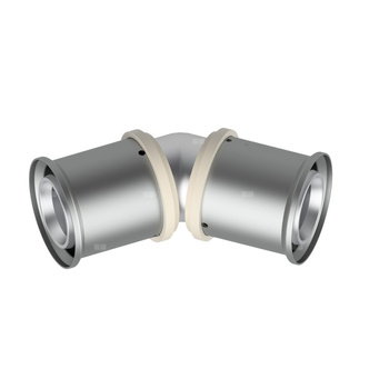 Kolano zaprasowywane 45' QIK XPRT, mosiądz, 50 mm (złącze zaprasowywane)