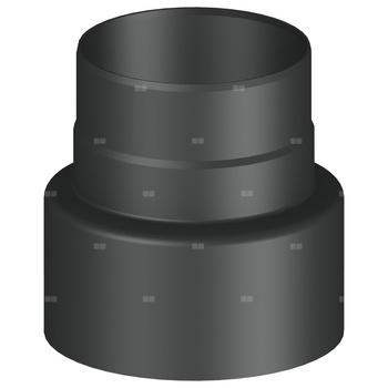 Redukcja stal JEREMIAS FERRO-R, kolor czarny fi200 x 180 mm do kanałów wentylacyjnych okrągłych