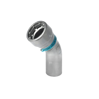 Łuk 45' SANHA Heavy Steel Press, stal (cynk/nikiel), 1 1/4'' (zw x GW)