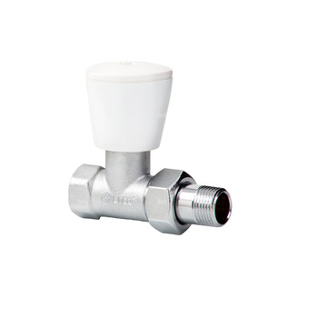 Zawór grzejnikowy ARCO TEIDE PLUS prosty, połączenie 3/8'' x 3/8'' (chrom) biały