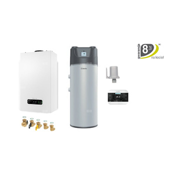 Pakiet z kotłłem kondensacyjnym EXCLUSIVE EVO X 25 R + pompa ciepła HP-E 260 ACS S