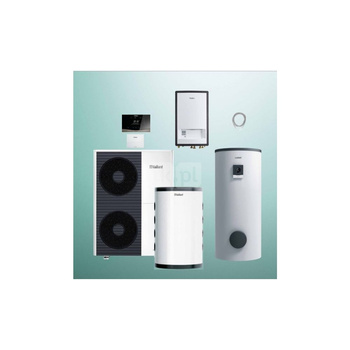 Pakiet Systemowy OZE - Pompa ciepła powietrze-woda split VAILLANT VWL 125/5AS aroTHERM 11.9 kW 400 V + Moduł naścienny VWL 127/5IS + Zasobnik c.w.u. VIH RW 400/3BR + Zasobnik buforowy VP RW 100 + Regulator sensoCOMFORT VRC 720 + Moduł komunikacji internet