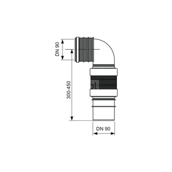 TECEprofil - Elastyczne kolano spustowe DN 90