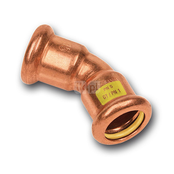Łuk 45' SANHA Press Gas, miedź, 14 mm (zw x zw)