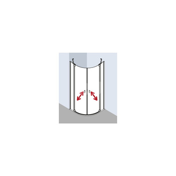 Kermi Kab. ćwierć. Raya P50 1000x 2000 970-1000 SIMG ESG Clean