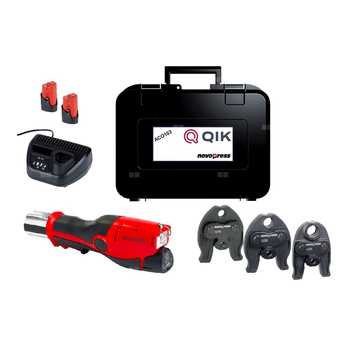 Zaciskarka QIK Novopress 103 BT (akumulator) + dodatkowy akumulator + szczęki U 16, 20, 25