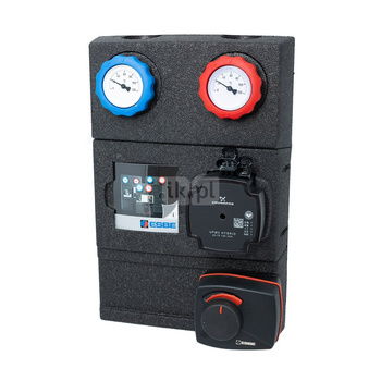 GRA232 grupa pompowa z zaworem mieszającym i siłownikiem, DN32, pompa Grundfos UPM3 AUTO 25-70, proporcjonalny siłownik 24V