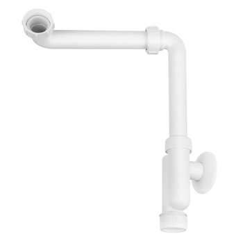 Syfon umywalkowy rurowy 11/4"x32mm, bez spustu z rewizją , z przedłużką oszczedzającą miejsce pod umywalką