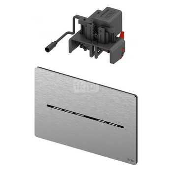 Mechanizm spłukujący elektroniczny do WC TECE solid, stal nierdzewna szczotkowana ''anti-fingerprint'' 12 V