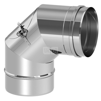 Kolano 87st. fi120mm z wyczystką do nadciśnienia