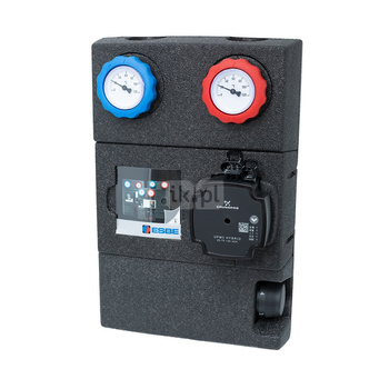 GFA212, grupa pompowa z termostatycznym zaworem mieszającym, DN25, pompa Grundfos UPM3 AUTO 25-50