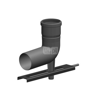 Kolano z podporą i sztucerem gwintowanym Concept By JEREMIAS 90' (pp) ZZ x ZW 60 x 60 mm spalinowe, kolor czarny