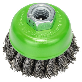 Szczotka garnkowa pleciona 65 nierdzewna 65 mm, 0,35 mm, M14