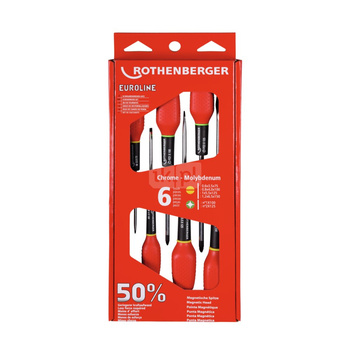 Zestaw wkrętaków EUROLINE (płaski 3,5 -4 -5,5 -6,5 -PZ1 -PZ2)