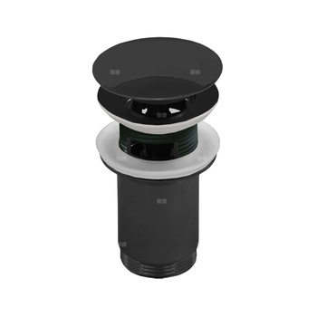 Zestaw odpływowy do umywalki PERFEXIM SPPM03OW czarny mat 2 3/4'', przycisk duży okrągły wypukły