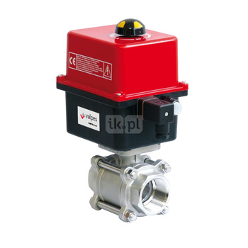 Zawór odcinający kulowy ze stali nierdzewnej typ 273 gwintowany z napędem elektrycznym 230V AC, Pnom=1.6MPa, Tmax=180C 1 1/4"