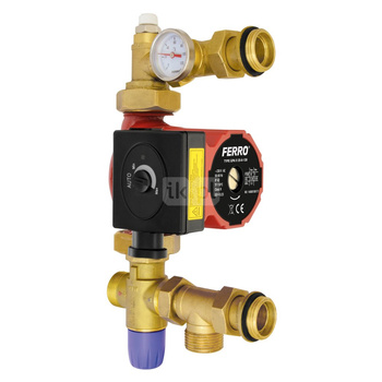 Grupa mieszająca do rozdzielacza 1" z zaworem termostatycznym 3-drogowym i pompą elektroniczną 25-6 130