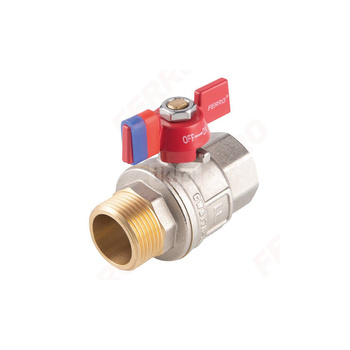 Zawór kulowy FERRO F-POWER 3/8'' GZ x GW, uchwyt: motylek