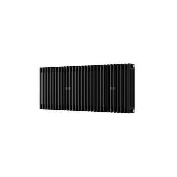 Grzejnik żeberkowy INSTAL-PROJEKT TUBUS 4 stal, podłączenie boczne, rozstaw 500 mm 570 x 1145 mm, kolor czarny matowy (RAL 9005), moc 1995 W