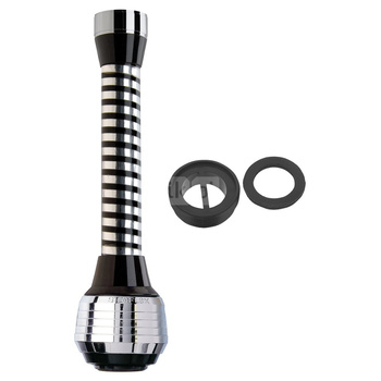 Regulator strumienia długi do baterii kuchennych, uniwersalny (M22/M24), 2F, czarny-chrom