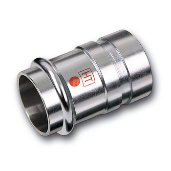 Nypel SANHA NiroTherm Industry, stal nierdzewna, 42 mm x 48,3 mm (zw x GW)