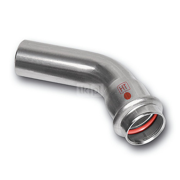 Łuk 45' SANHA NiroTherm Industry nyplowy, stal nierdzewna, 22 mm (zw x zw)