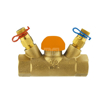 Zawór regulacyjno-pomiarowy HERZ TS-98-V mosiądz, DN 15 Gwint wewnętrzny x Gwint wewnętrzny, 1.1 Kvs