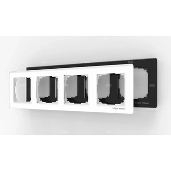 Ramka szklana poczwórna FG-04, kolor Czarny