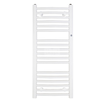 Grzejnik drabinkowy INSTAL-PROJEKT OMEGA R, wym. 686 x 400 mm, kolor biały/white silk, moc 281W