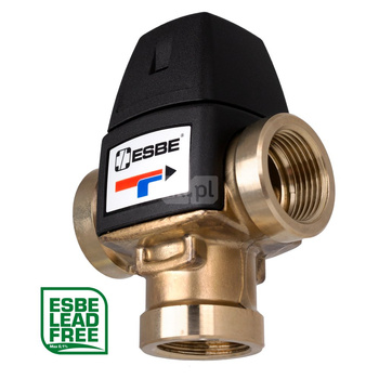 VTA321 LF, termostatyczny zawór mieszający, zakres temp. 35-60'C KVS1,6 RP3/4