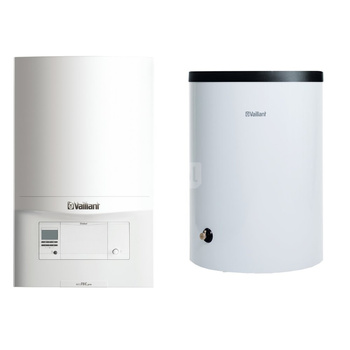 Pakiet - Kocioł gazowy jednofunkcyjny VAILLANT ecoTEC pro VC 146/5-3 kondensacyjny wiszący 5.9 - 15.3 kW + Czujnik c.w.u. + Zasobnik c.w.uVIH R 120/6B