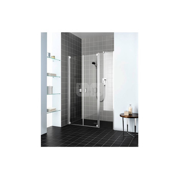 Kermi drzwi wahadłowe Raya PFR 1500x 2000 BV: 1458-1518 srebro wysoki połysk, szkło ESG przezroczyste z Clean