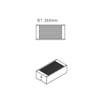 Konwektor Kermi KKN Konv. Typ26 BH250x260x1200mm QN2652, weiß, 10 bar, m. Abdeckung