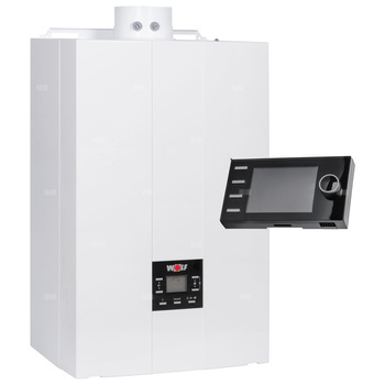 Pakiet - Kocioł gazowy jednofunkcyjny WOLF FGB-35 kondensacyjny wiszący 7.5 - 34.9 kW + RegulatorBM-2