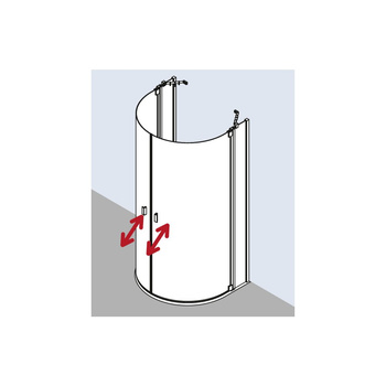 Kermi K. półkolista Raya Z20 1000x 2000 955-985 SIMG ESG Clean