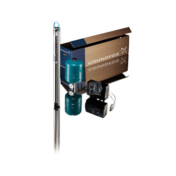 Pompa głębinowa GRUNDFOS SQE3-65 częstotliwość 50/60 Hz, moc 1.15 kW 8.4 A, prędkość obrotowa 10700 obr/min, z zaworem zwrotnym