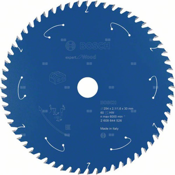 Ostrze do piły tarczowej bezprzewodowej Expert for Wood 254 x 2,1 / 1,6 x 30 T60
