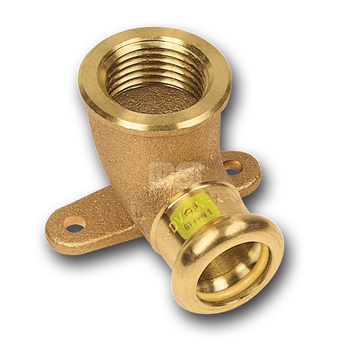 Kolano 90' SANHA Press Gas ścienne, Cu, 18 mm x 3/4'' (zw x GW)