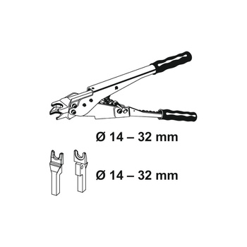 Zaciskarka TECE flex (obsługa ręczna) 14-32 mm