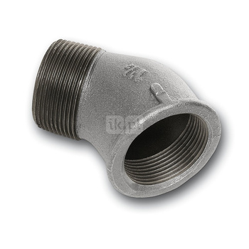 Kolano 45' SANHA 121#, żeliwo (ocynk galwaniczny/elektrolityczny) (ocynk), 3/4'' (GW x GZ)