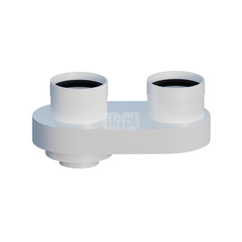 Rozdzielacz systemu PP DN80/125 na 2x80 horyzontalny z uszczelką [EPDM]