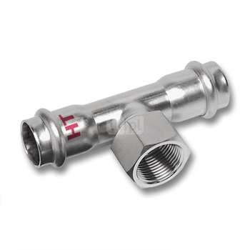 Trójnik SANHA NiroSan Press Industry stal nierdzewna 76,1 mm x 1'' x 76,2 mm (zw x GW x zw)