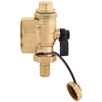 Korek z dwoma złączami bocznymi z trzypozycyjnym zaworem kulowym 1 1/4"