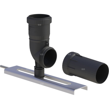 Kolano krótkie fi100mm z podporą i sztucerem gwintowanym