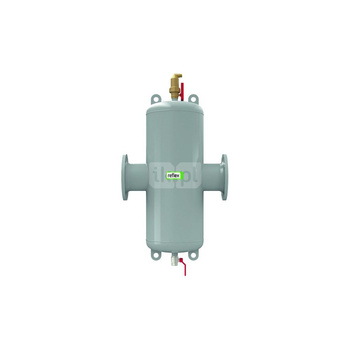 Separator mikropęcherzy REFLEX TW 76.1 R, 10 bar / 110'C, z kołnierzem rewizyjnym, kolor: szary