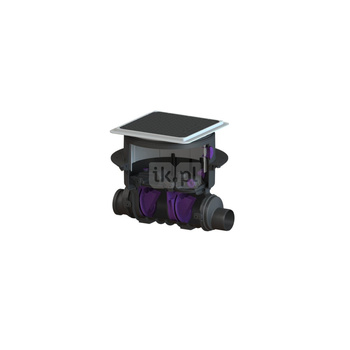 Zawór zwrotny (zasuwa burzowa) Staufix SWA DN100 z czarną pokrywą