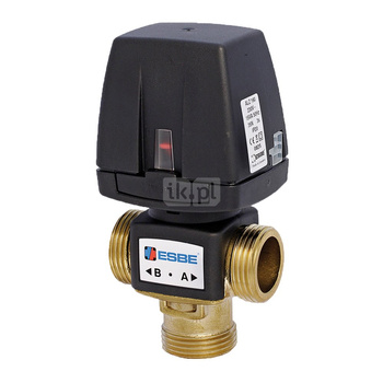 Zawór regulacyjny 3-drożny ESBE VZC162 2-P 230V G1'' 20-6,0 / CABLE mosiądz (stan surowy) GZ gazowy walcowy DN 20, max. 95'C, max. 0.8bar, ze sterowaniem elektrycznym