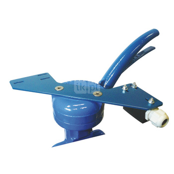 Dźwignia ręczna wykonana z żeliwa sferoidalnego epoksydowanego, 10-cio położeniowa z możliwością założenia blokady wyposażona w 1 wyłącznik krańcowy DN250